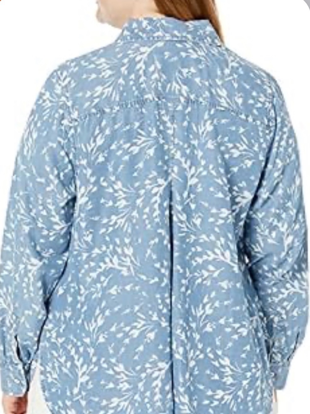 Light Blue Printed Women's Jacket